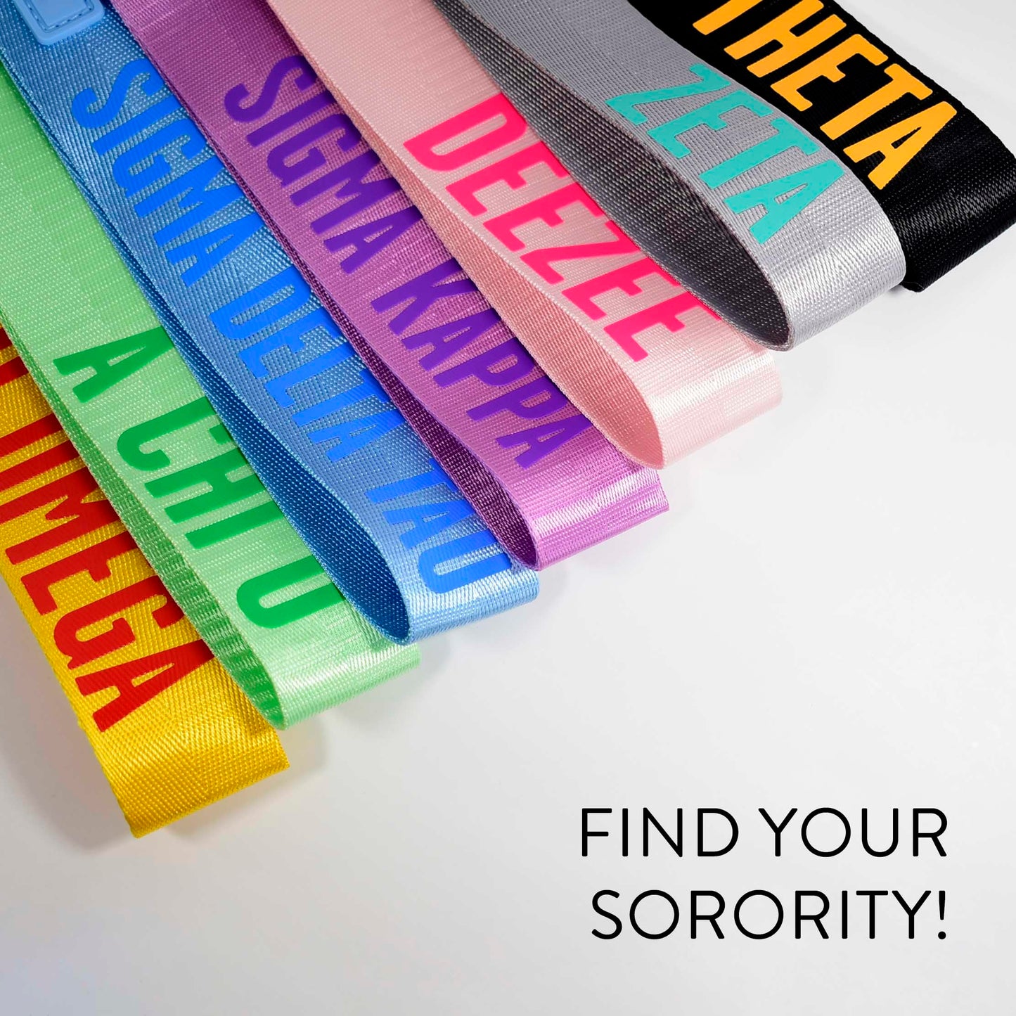 Phi Mu Keychain- Hands-Free Wristlet Lanyard Style