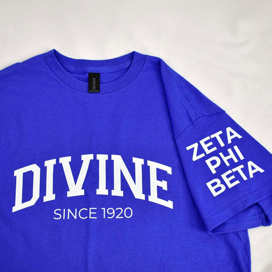 Zeta Phi Beta Sorority T-Shirt- Divine and Sorority Name Design