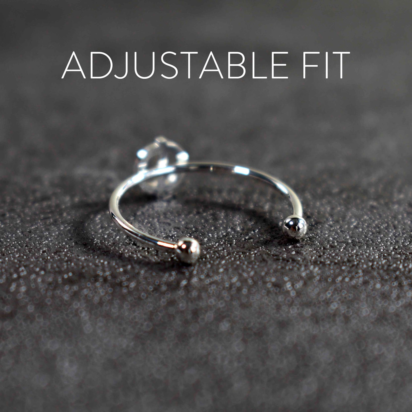 Delta Gamma Silver Stacking Ring Set
