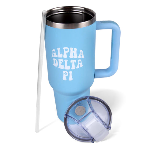 Alpha Delta Pi 40oz Stainless Steel Tumbler with Handle