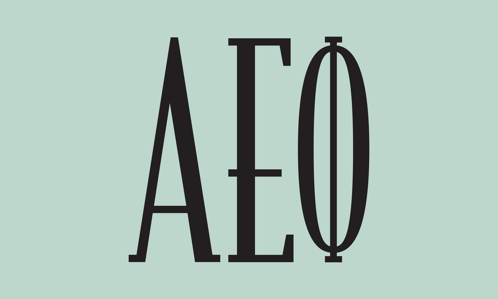 Alpha Epsilon Phi Sorority Greek Letters Flag, Two-Color Design