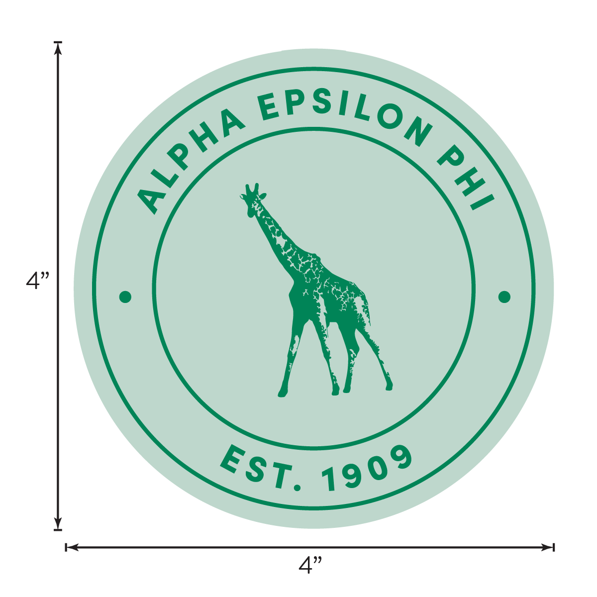 Alpha Epsilon Phi Sorority Car Decal Sticker- Full Color Circle Logo
