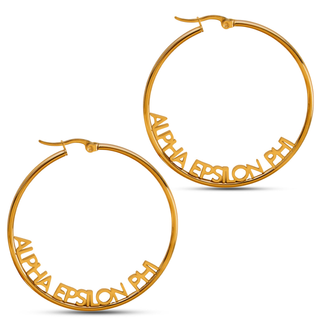 Alpha Epsilon Phi Earrings - Hoop Design