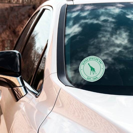 Alpha Epsilon Phi Sorority Car Decal Sticker- Full Color Circle Logo