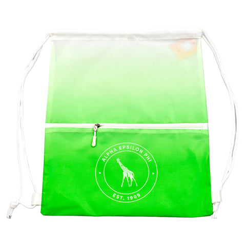 Alpha Epsilon Phi Drawstring Backpack, Ombre Color Design