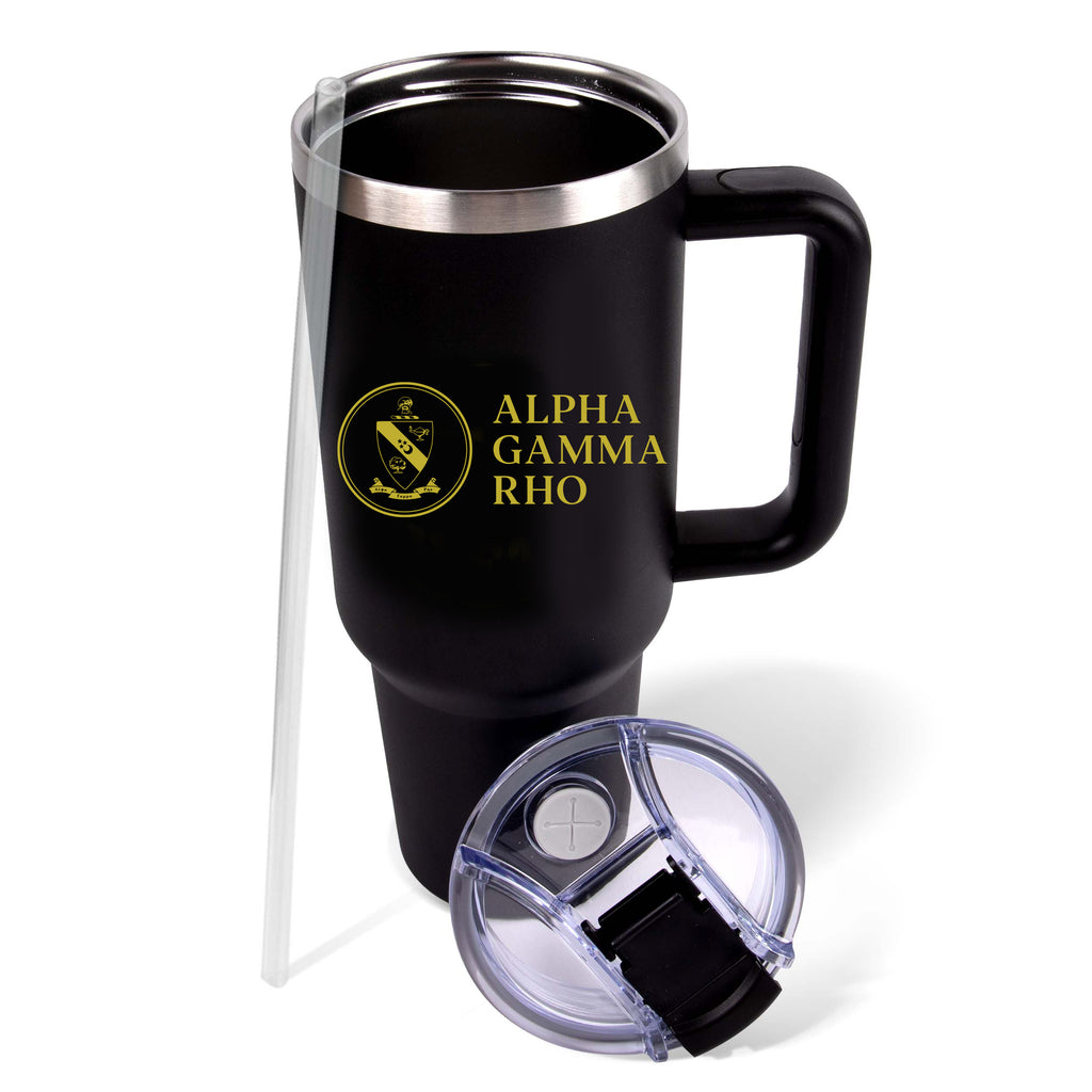 Alpha Gamma Rho Fraternity 40oz Stainless Steel Tumbler with Handle