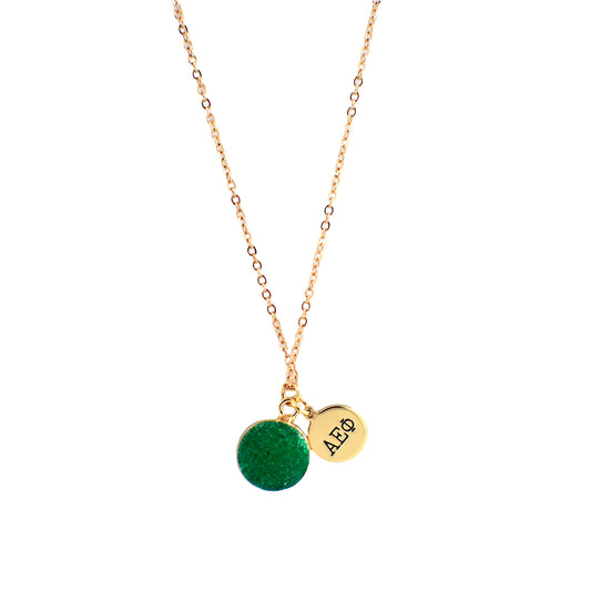 Alpha Epsilon Phi Sisterhood Druzy Necklace