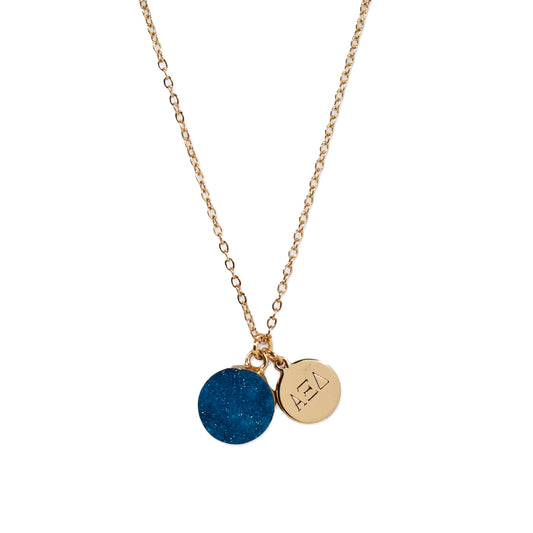 Alpha Xi Delta Sisterhood Druzy Necklace