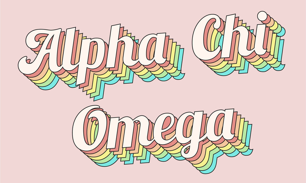 Alpha Chi Omega Retro Flag