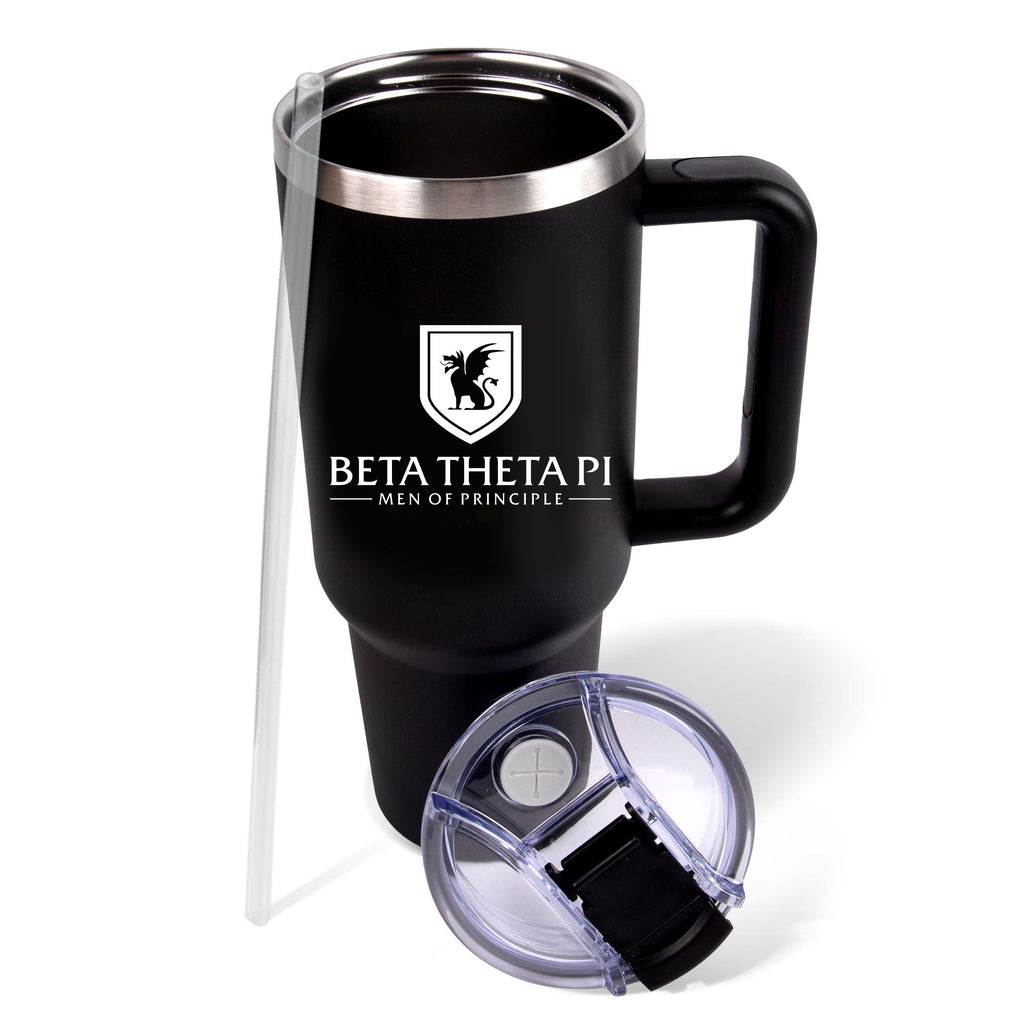 Beta Theta Pi Fraternity 40oz Stainless Steel Tumbler with Handle