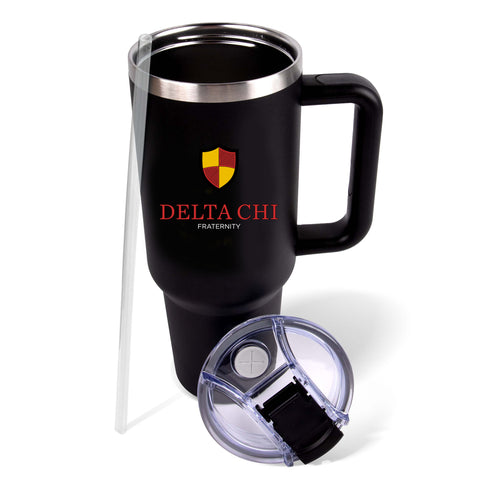 Delta Chi Fraternity 40oz Stainless Steel Tumbler with Handle