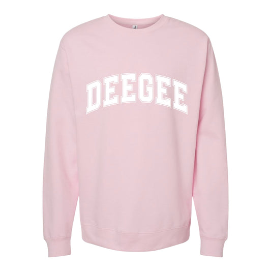 Delta Gamma Sweatshirt- Crewneck Varsity Letters Design
