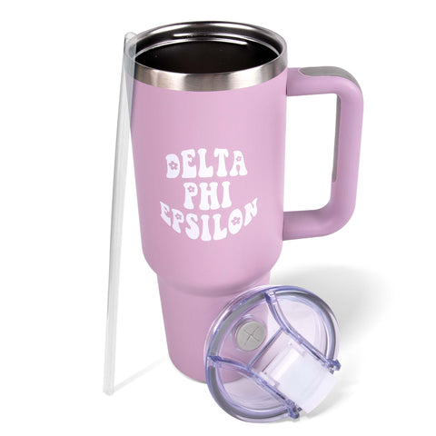 Delta Phi Epsilon 40oz Stainless Steel Tumbler with Handle