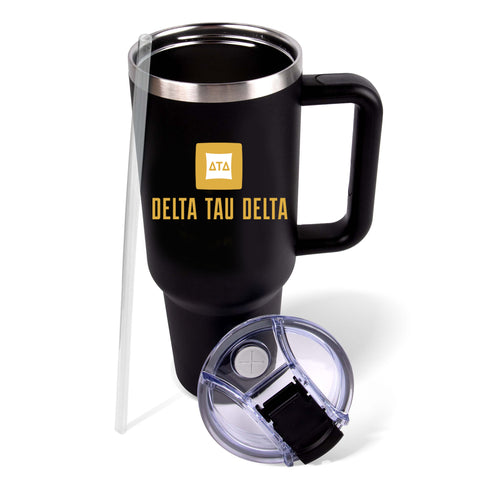 Delta Tau Delta Fraternity 40oz Stainless Steel Tumbler with Handle