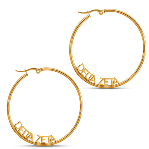 Delta Zeta Earrings - Hoop Design