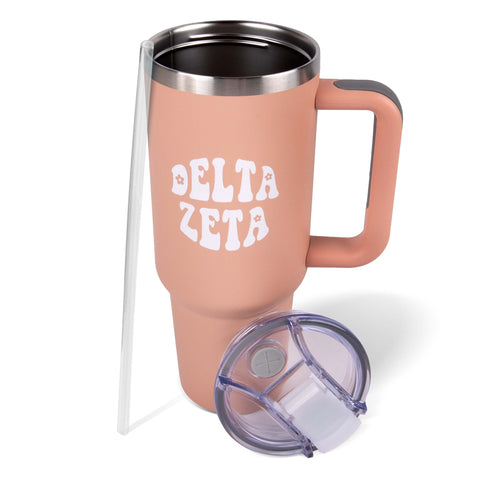 Delta Zeta 40oz Stainless Steel Tumbler with Handle