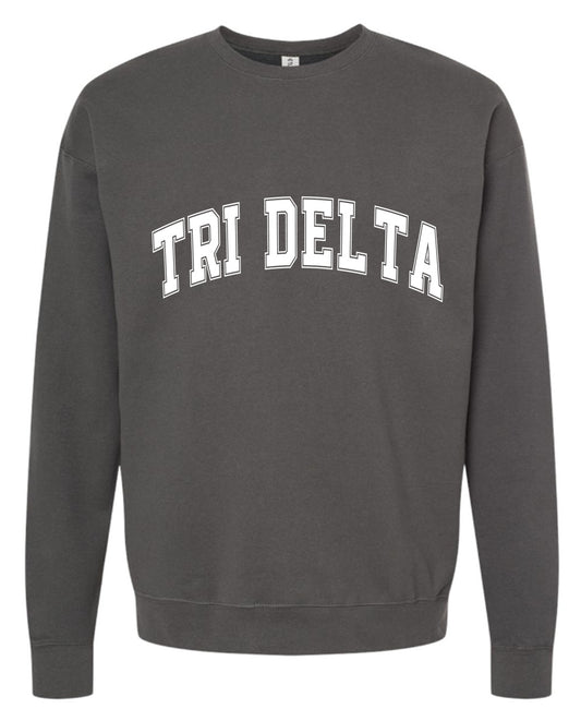 Delta Delta Delta Sweatshirt- Crewneck Varsity Letters Design