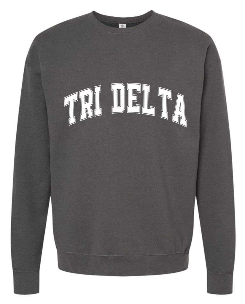 Delta Delta Delta Sweatshirt- Crewneck Varsity Letters Design