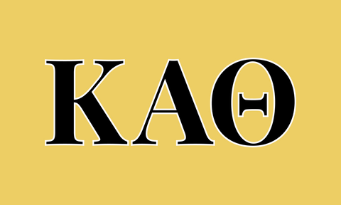 Kappa Alpha Theta Sorority Greek Letters Flag, Two-Color Design