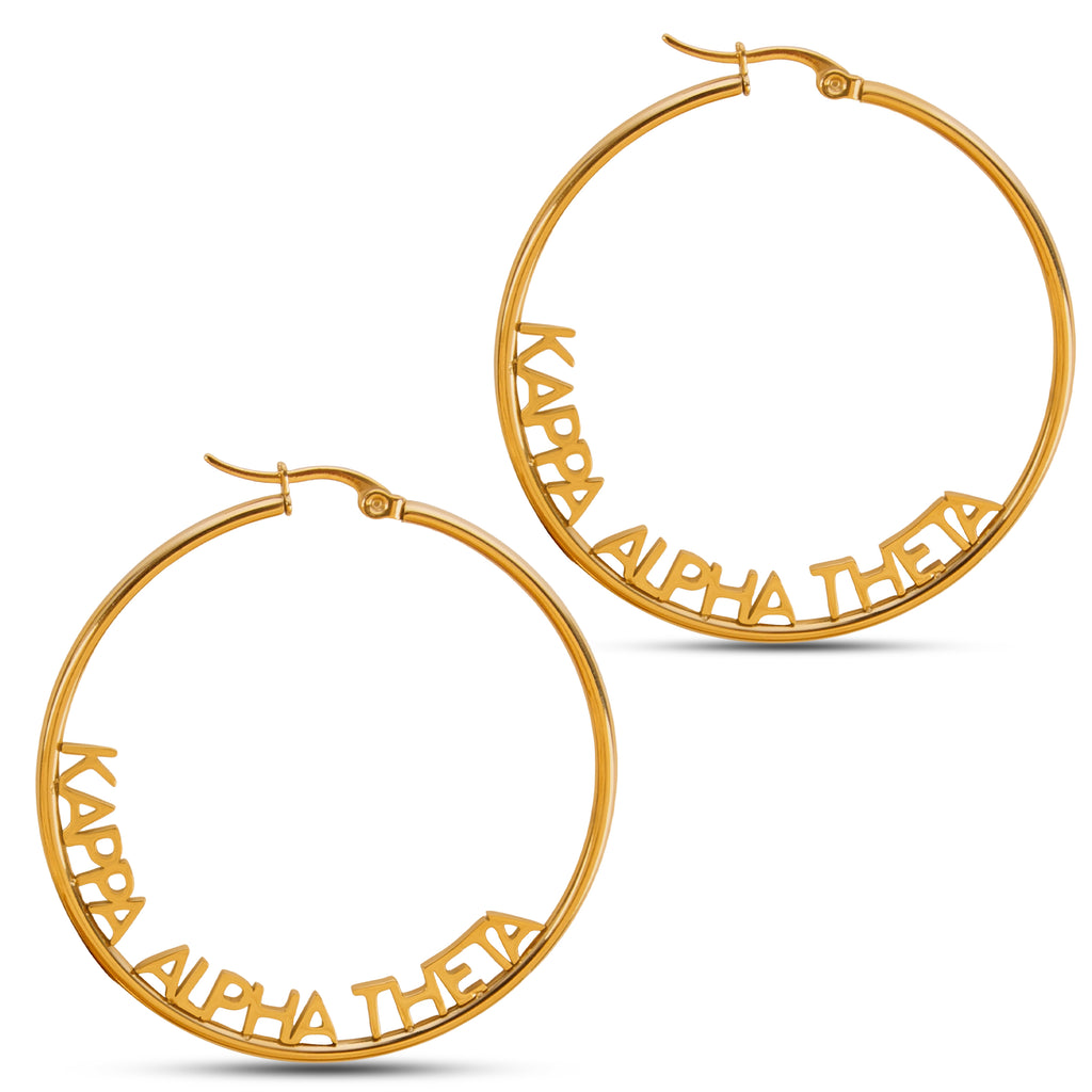 Kappa Alpha Theta Earrings - Hoop Design
