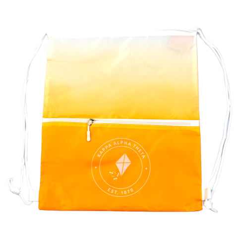 Kappa Alpha Theta Drawstring Backpack, Ombre Color Design
