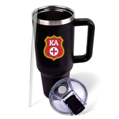 Kappa Alpha Fraternity 40oz Stainless Steel Tumbler with Handle