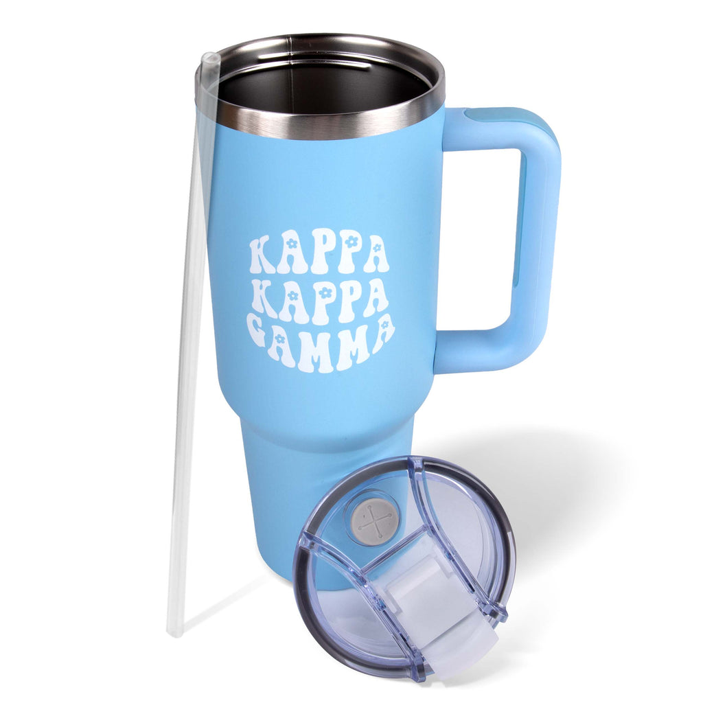 Kappa Kappa Gamma 40oz Stainless Steel Tumbler with Handle