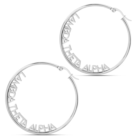 Lambda Theta Alpha Earrings - Hoop Design