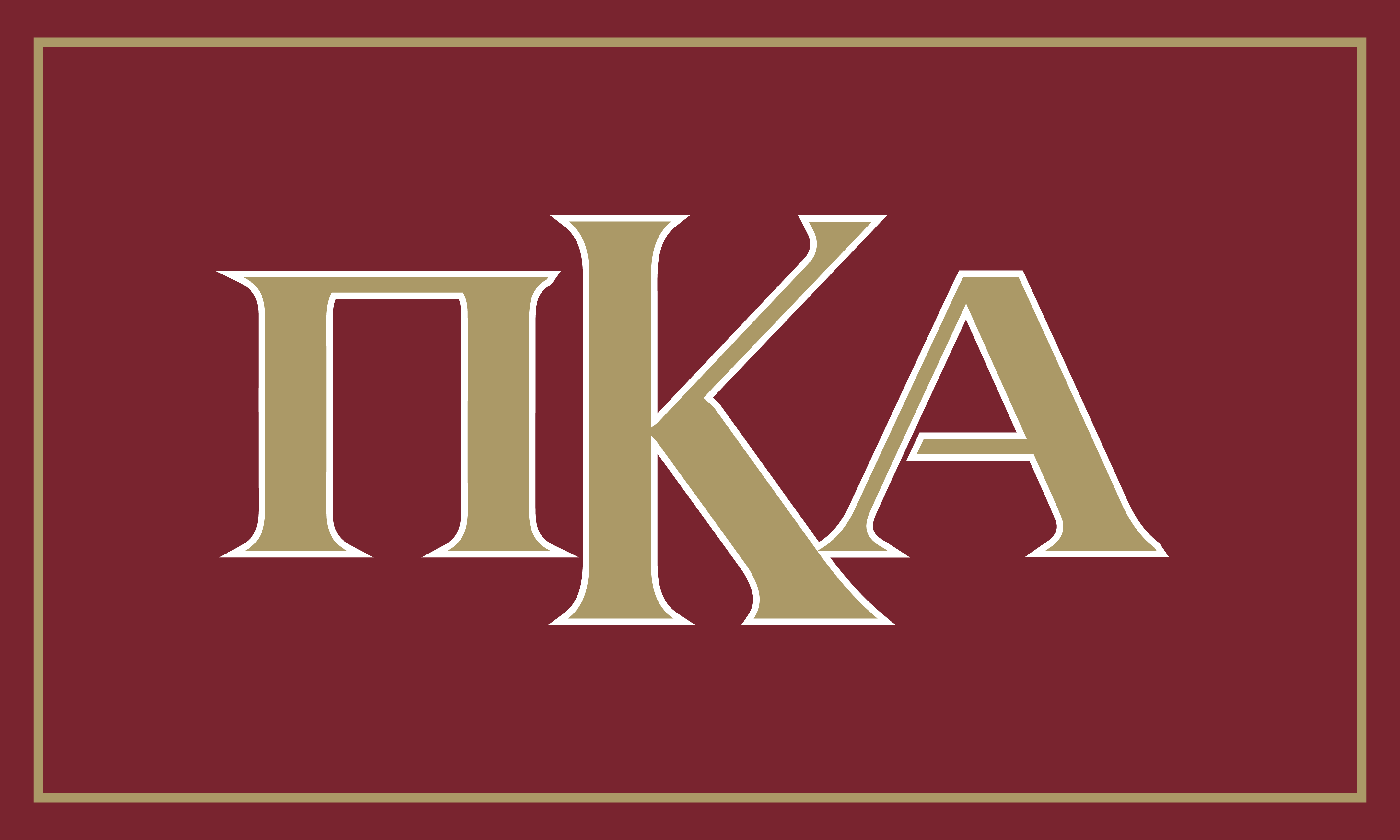 Pi Kappa Alpha Fraternity Greek Letters Flag Two Color Design