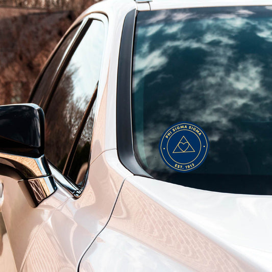Phi Sigma Sigma Sorority Car Decal Sticker- Full Color Circle Logo