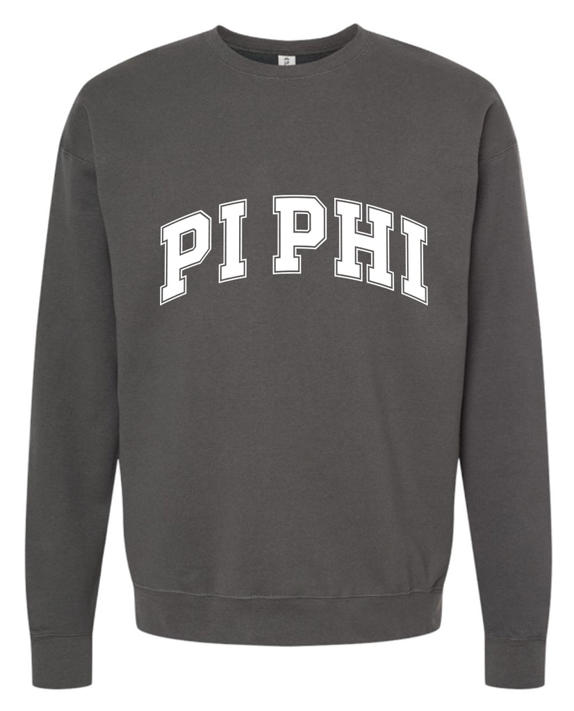 Pi Beta Phi Sweatshirt- Crewneck Varsity Letters Design