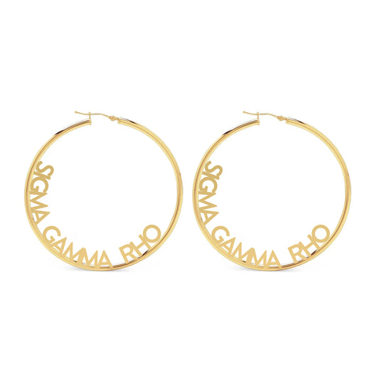 Sigma Gamma Rho Earrings - Hoop Design
