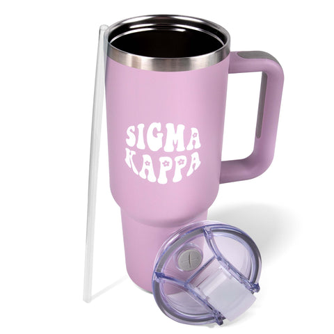 Sigma Kappa 40oz Stainless Steel Tumbler with Handle