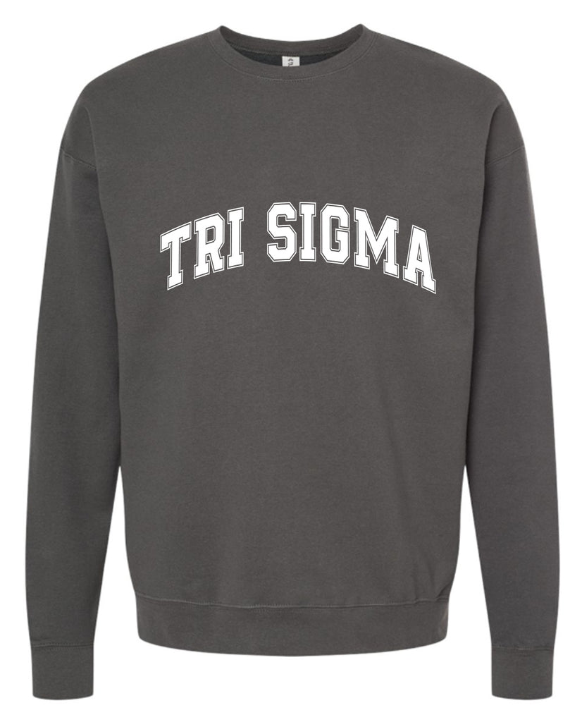 Sigma Sigma Sigma Sweatshirt- Crewneck Varsity Letters Design
