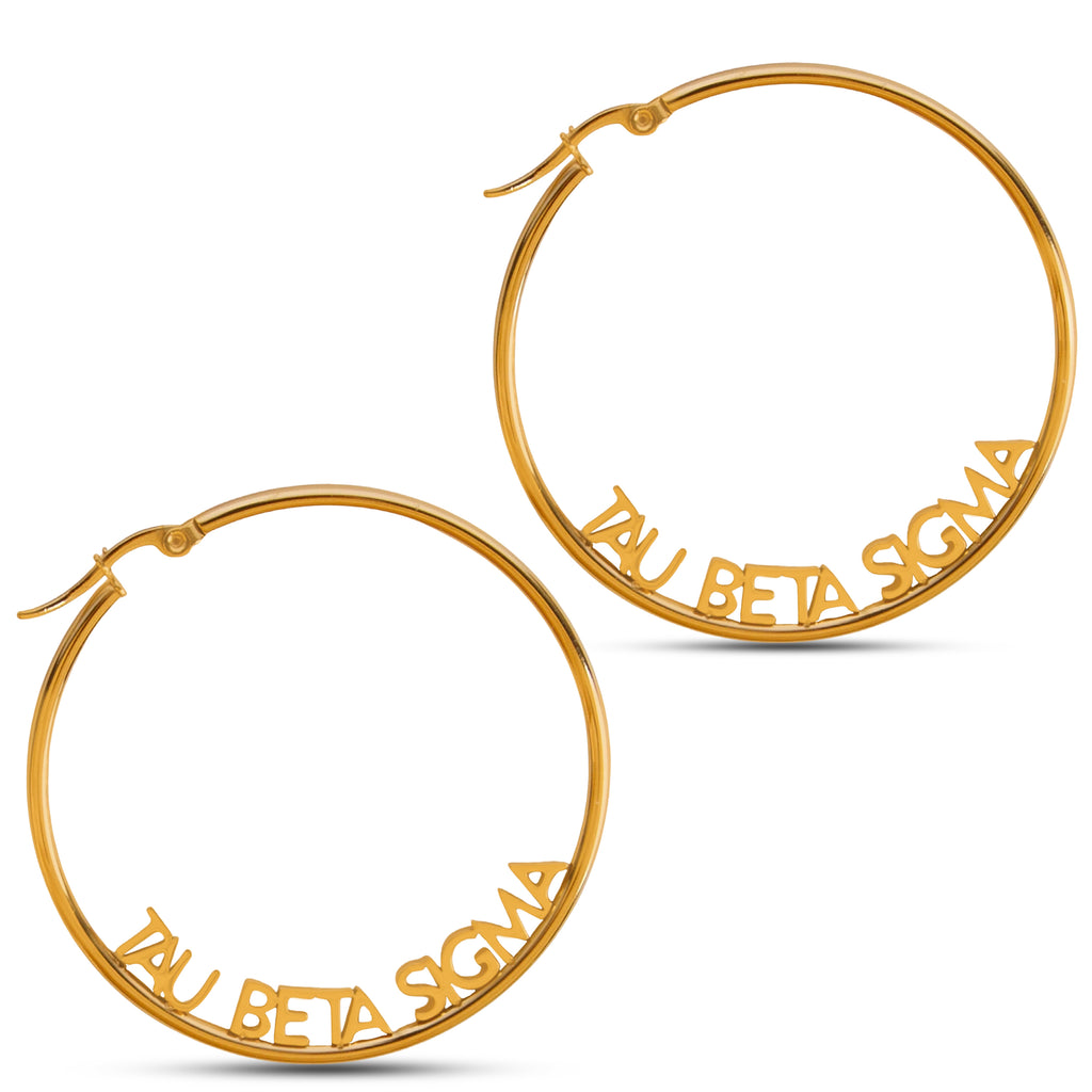 Tau Beta Sigma Earrings - Hoop Design