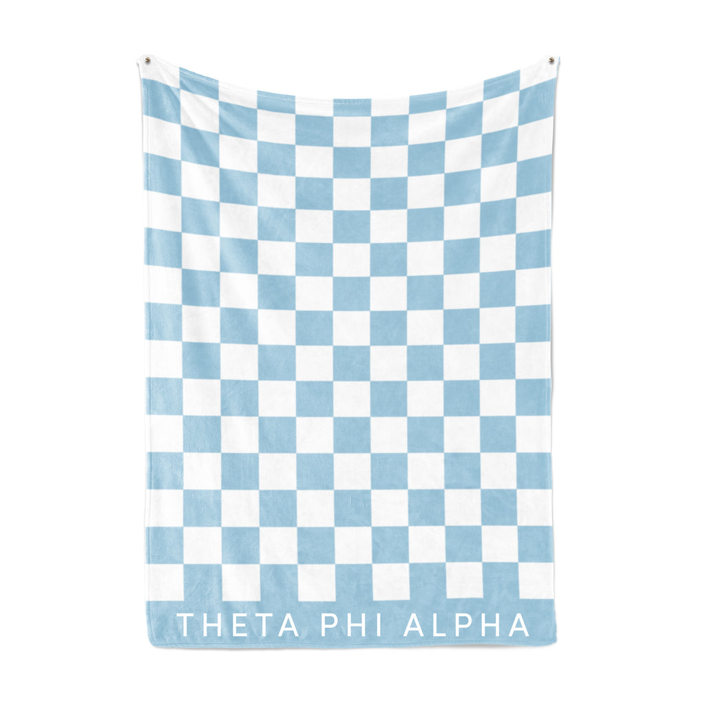Theta Phi Alpha Thick Blanket, Stylish Checkered Blanket 50 in X 62 in