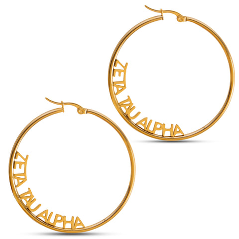 Zeta Tau Alpha Earrings - Hoop Design