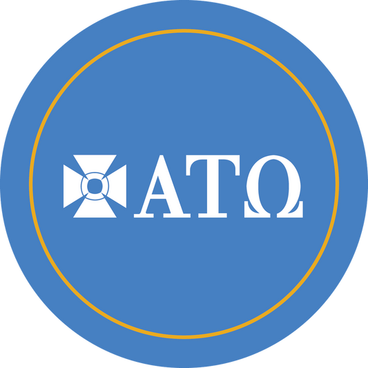 Alpha Tau Omega Fraternity Car Decal Sticker- Full Color Circle Logo