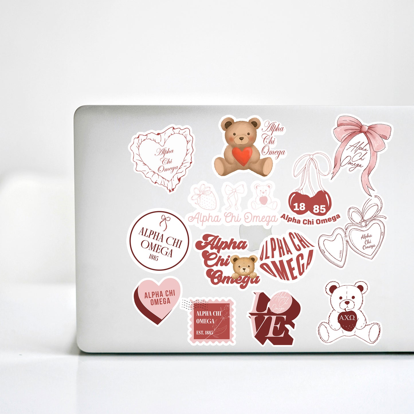 Alpha Chi Omega Sticker Sheet- Teddy Bears and Sisterhood Love Theme