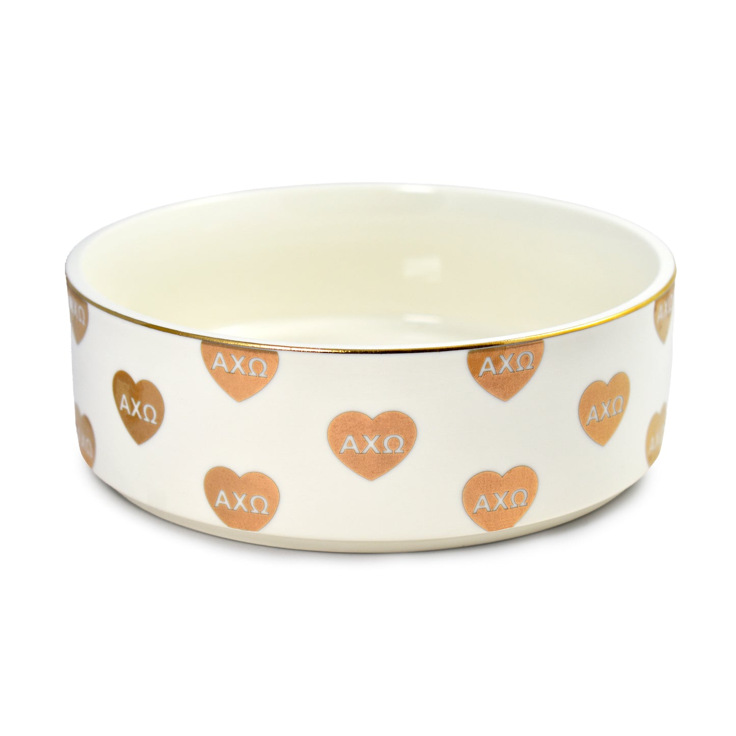 Alpha Chi Omega Pet Bowl- 6" Ceramic Bowl For Dogs and Cats