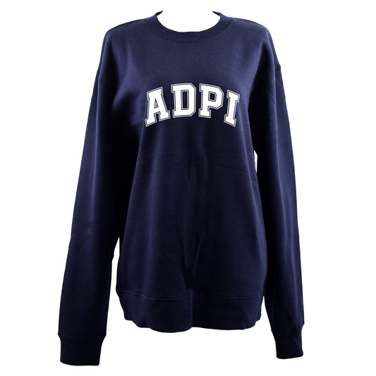 Alpha Delta Pi Sweatshirt- Crewneck Varsity Letters Design