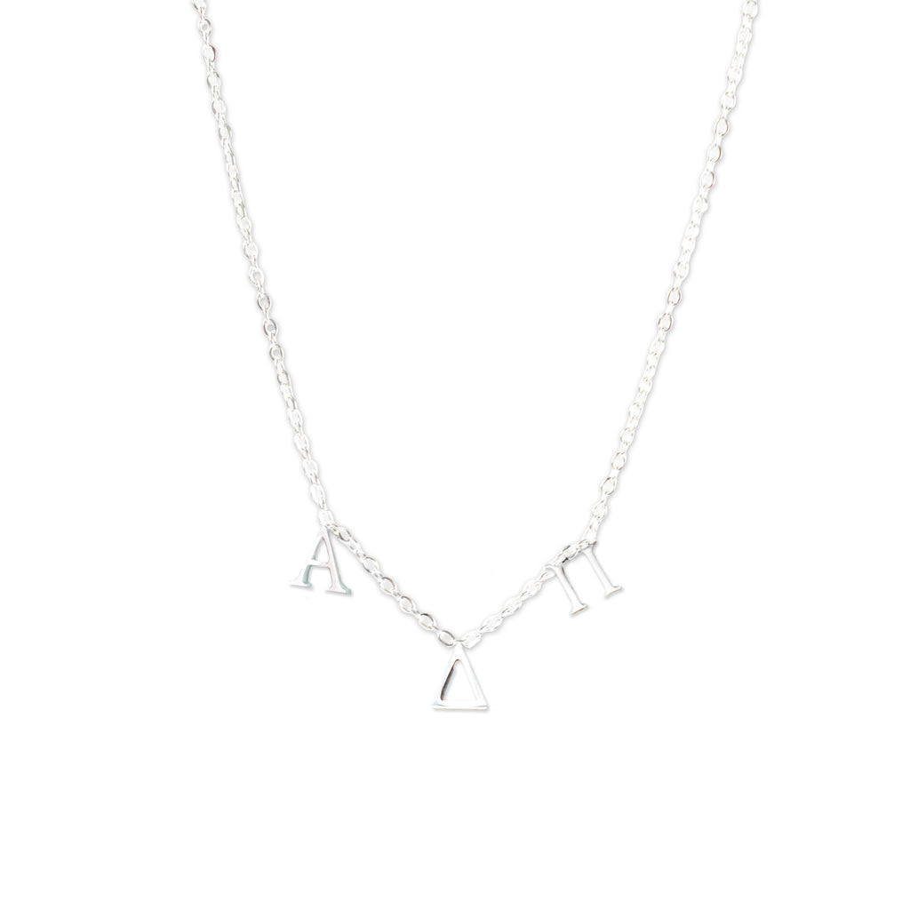 Silver Greek Letters Necklaces – SororityShop