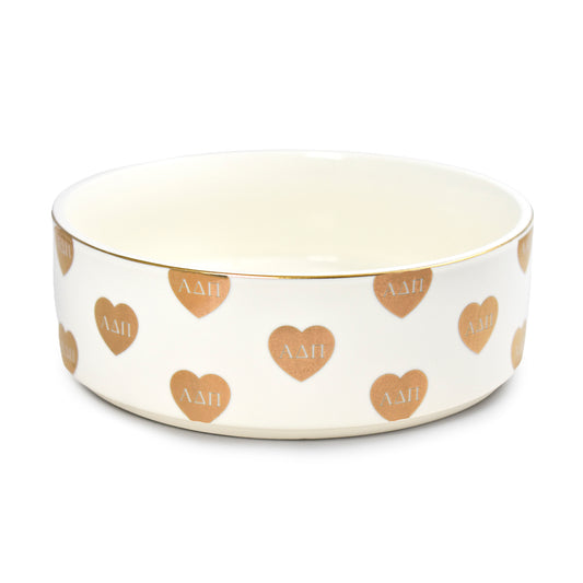 Alpha Delta Pi Pet Bowl- 6" Ceramic Bowl For Dogs and Cats