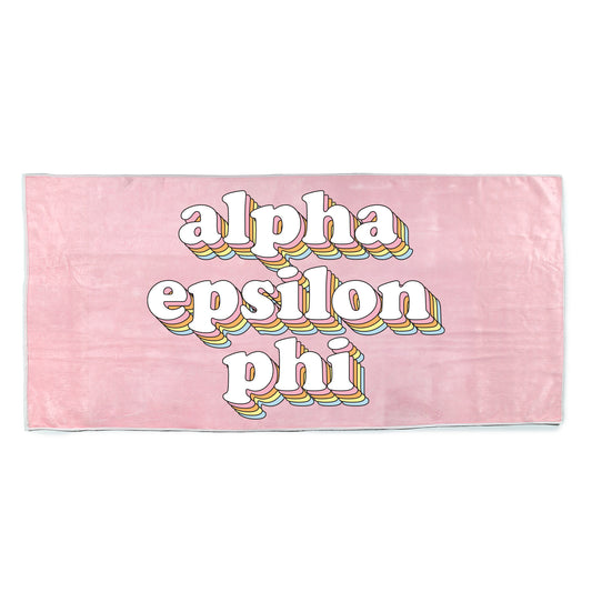 Alpha Epsilon Phi Plush Retro Beach Towel