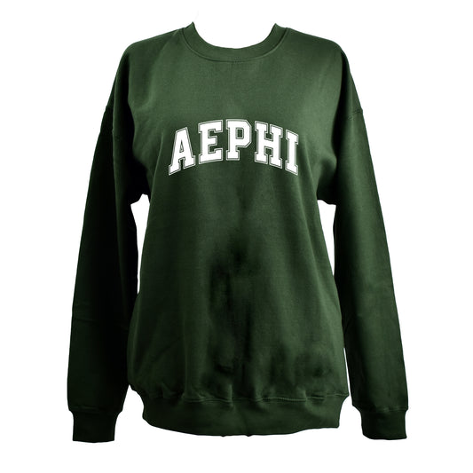 Alpha Epsilon Phi Sweatshirt- Crewneck Varsity Letters Design