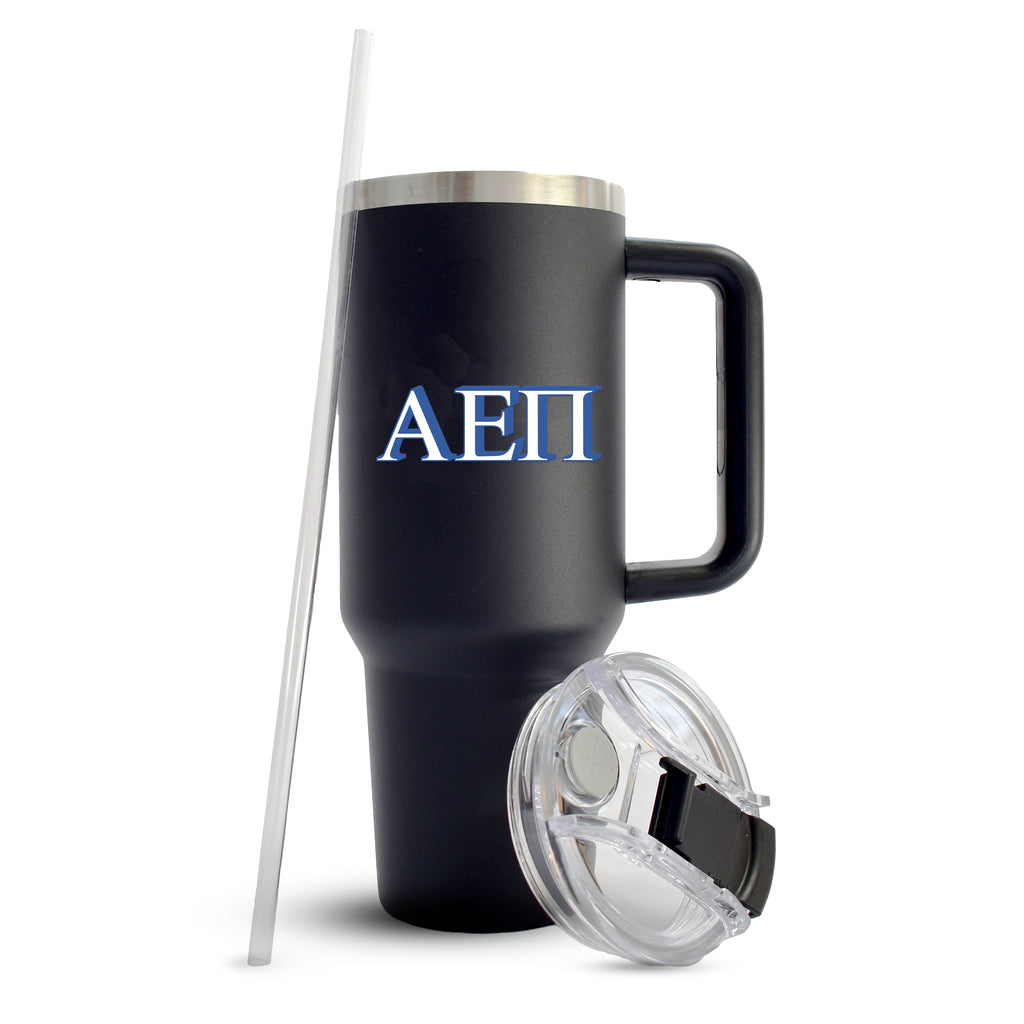 Alpha Epsilon Pi Fraternity 40oz Stainless Steel Tumbler with Handle