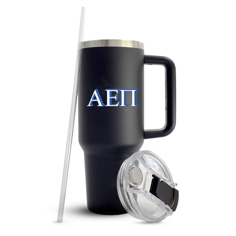 Alpha Epsilon Pi Fraternity 40oz Stainless Steel Tumbler with Handle