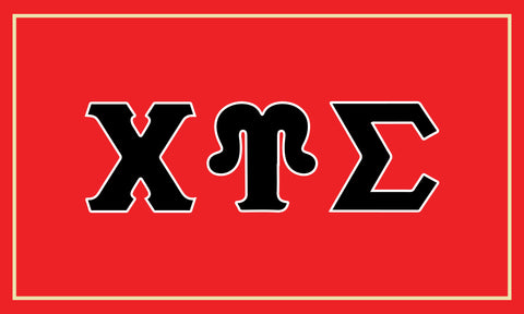 Chi Upsilon Sigma Sorority Greek Letters Flag, Two-Color Design