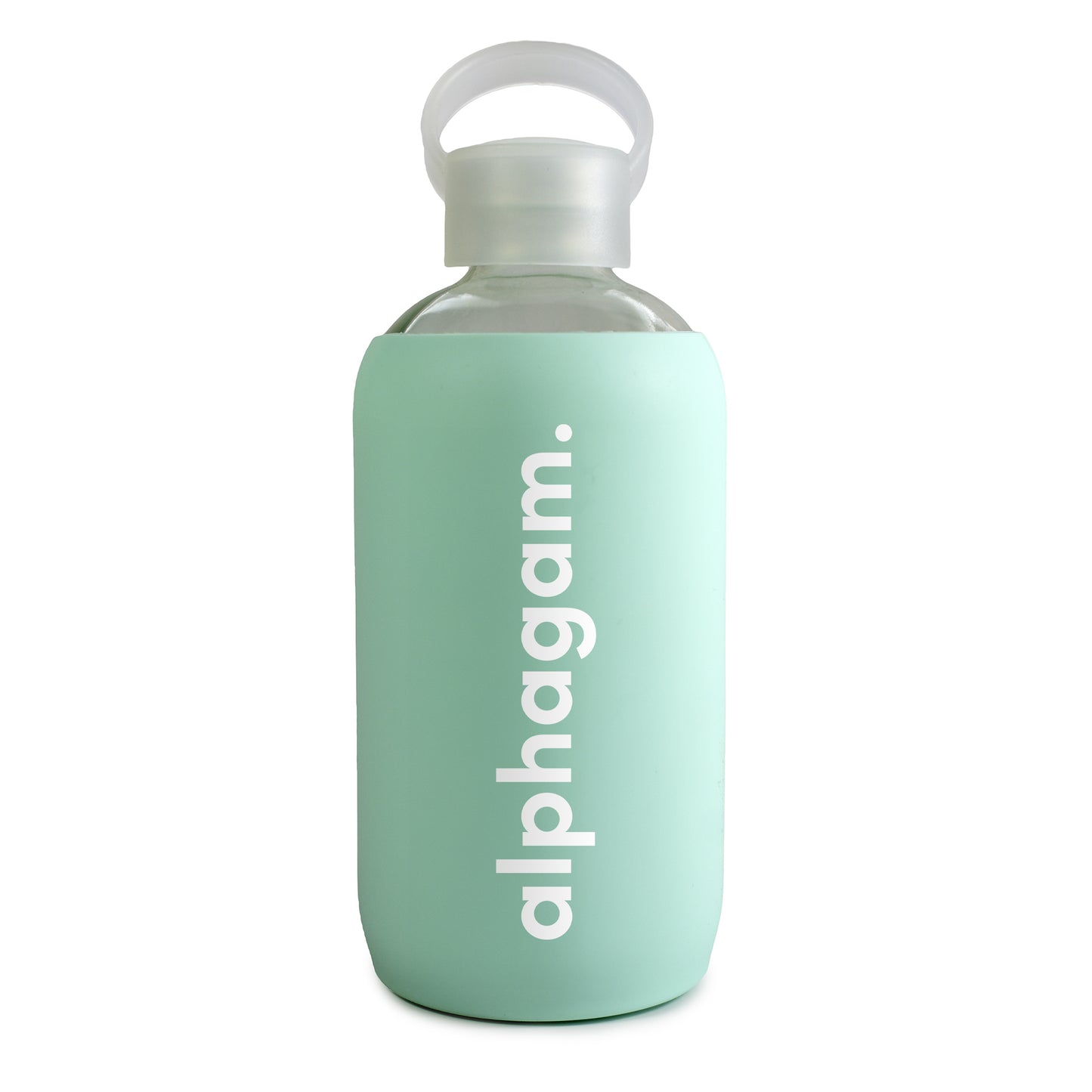 Alpha Gamma Delta Glass Water Bottle with Silicone Sleeve