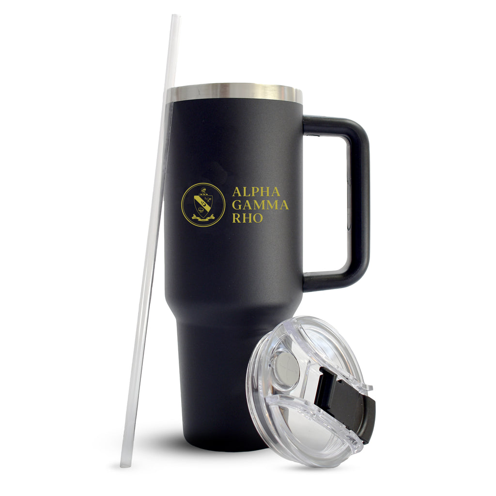 Alpha Gamma Rho Fraternity 40oz Stainless Steel Tumbler with Handle